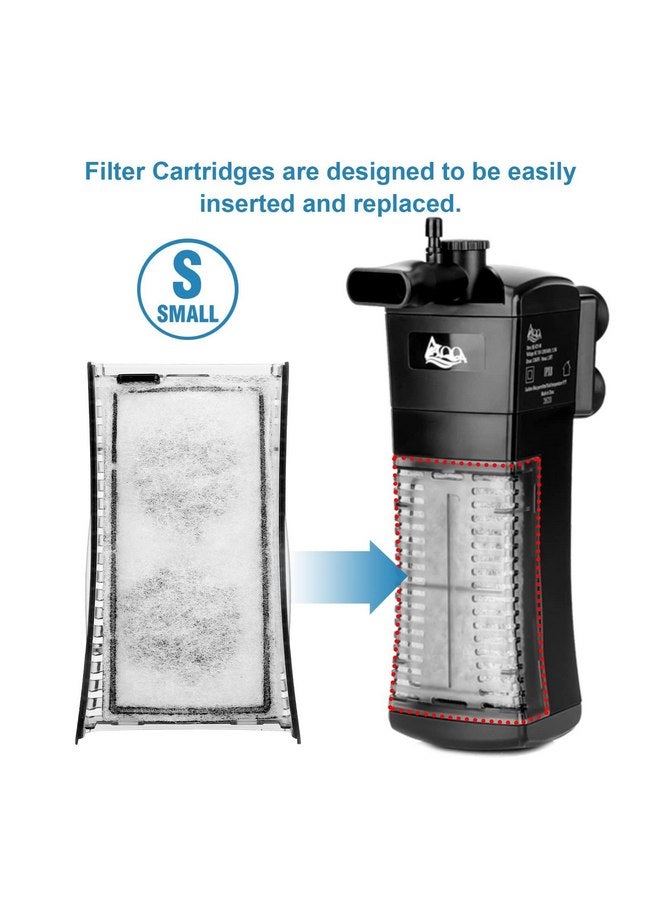 AQQA 8 Pack Aquarium Filter Cartridge Replacement Fish Tank Filter Cartridge for Aquarium Internal Filter (Small) - Image 5