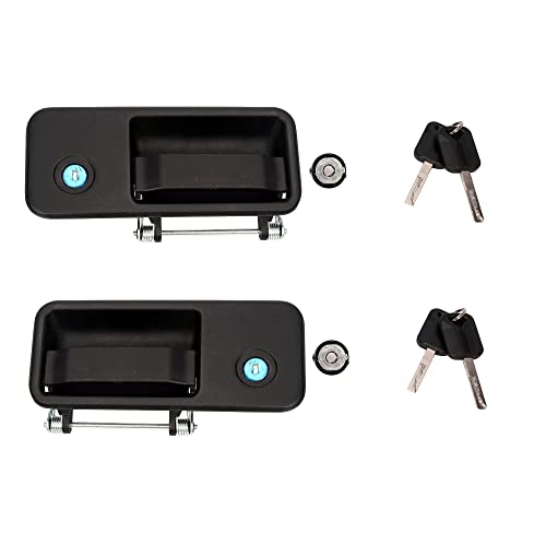 BENERAY Front Exterior Door Handle with Keys, 1 Pair Outside Left & Right Side Door Handle Set, fits for Volvo VNL Truck, fits for Volvo VHD VN 2004-2018, OE# RH-20398467, LH- 20398466 - Image 1