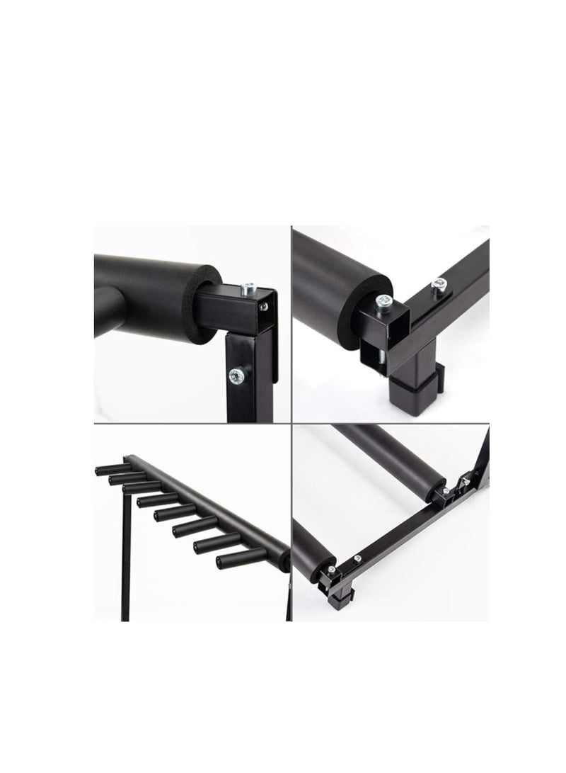 Display4top Multi Guitar Stand 7 Holder Foldable Universal Display Rack  Portable Black Guitar Holder.Padding for Classical Acoustic, Electric, Bass Guitar - Image 5