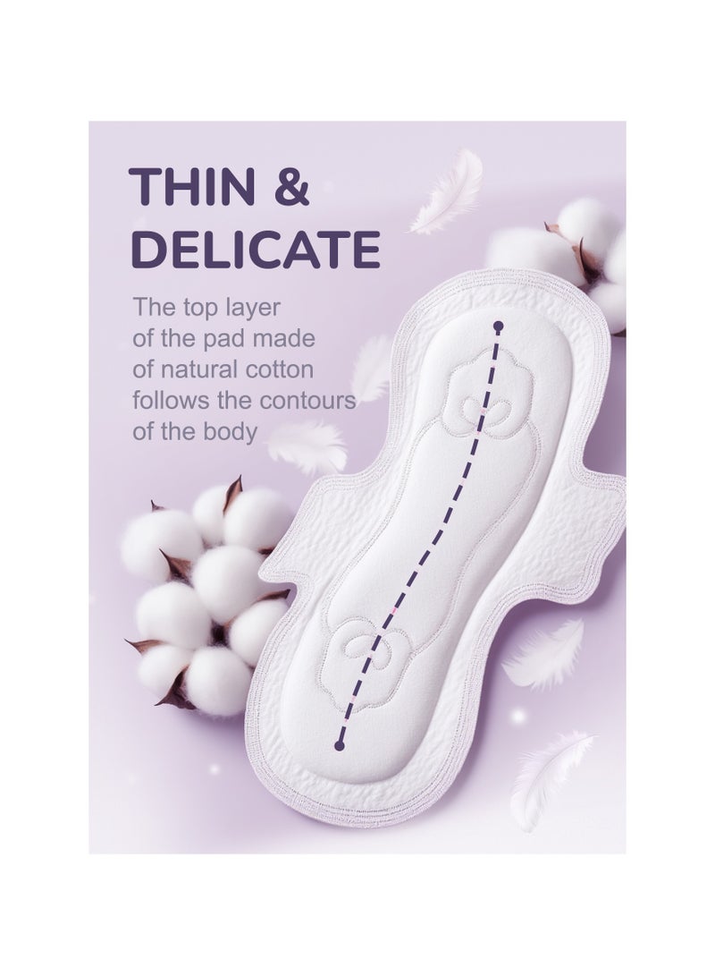 Kokoshi فوط صحية فاخرة للنساء – 300 مم | رقيقة جداً، ناعمة جداً، مضادة للحساسية، فوط ليلية عالية الامتصاص للبشرة الحساسة والراحة - Image 4
