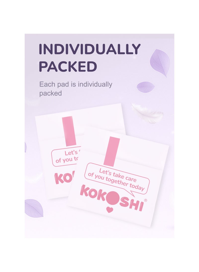 Kokoshi فوط صحية فاخرة للنساء – 300 مم | رقيقة جداً، ناعمة جداً، مضادة للحساسية، فوط ليلية عالية الامتصاص للبشرة الحساسة والراحة - Image 5