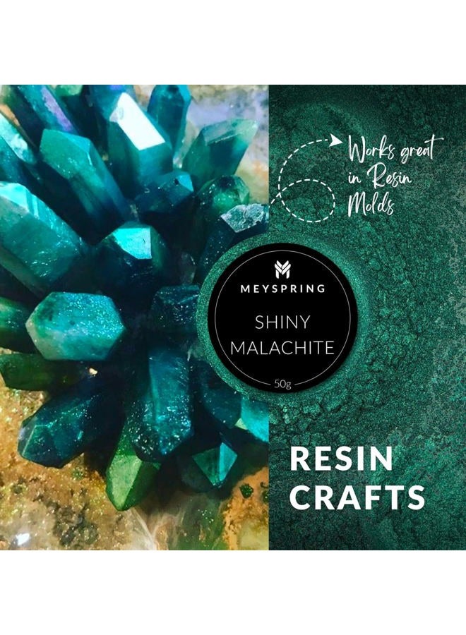 MEYSPRING Shiny Malachite Epoxy Resin Color Pigment - 50g - Mica Powder for Epoxy - Image 4