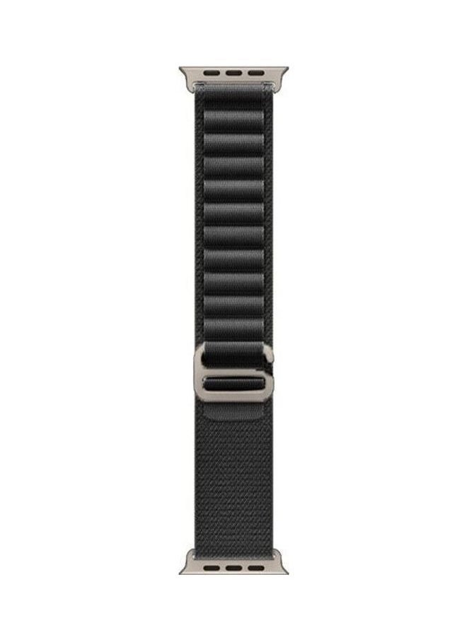 Generic - Apple Watch Alpine Loop Band 49mm/45mm/44mm Nylon Woven Sport Strap Compatible with iWatch Series 8/Ultra/7/SE/6/5/4/3/2/1 Black - Image 1