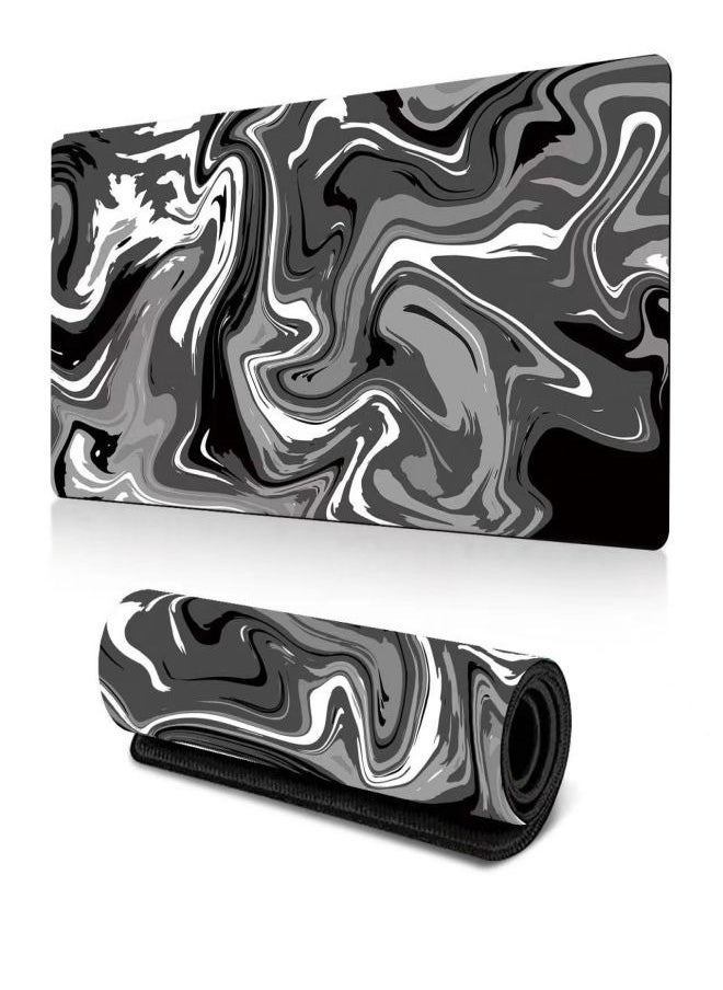 wafi - Large Mouse Pad Extended Gaming Mouse Pad Non-Slip Rubber Base Mouse pad Office Desk Mat Desk Pad Smooth Cloth Surface Keyboard Mouse Pads for Computers (800 * 300 * 3mm）Black - Image 1