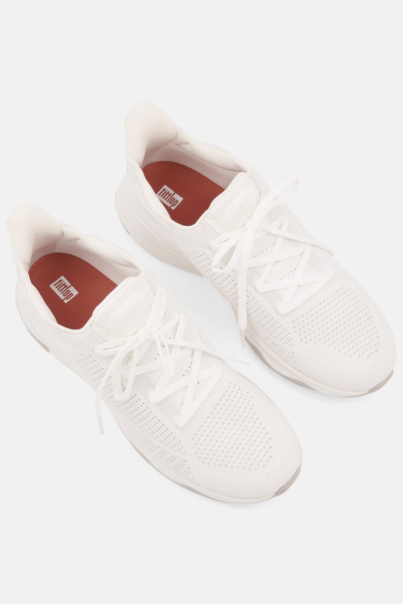 FitFlop Men Vitamin FFX Knit Sports Sneakers, Urban White - Image 4