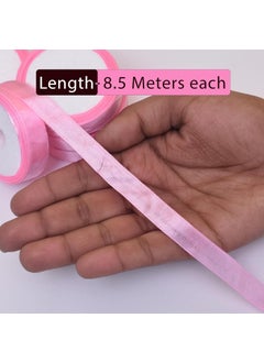 Embroiderymaterial EmbroideryMaterial Satin Pink Ribbon for Hair, Craft, Gift Wrapping, Sewing, Clothes, Embroidery (5 Rolls, Baby Pink Color)  - Image 4