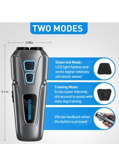 Excefore Dog Barking Control, Ultrasonic Dual Sensor Dog Bark Control Device with Training Modes, Dog Whistle and LED Flashlight - Rechargeable  - Image 3