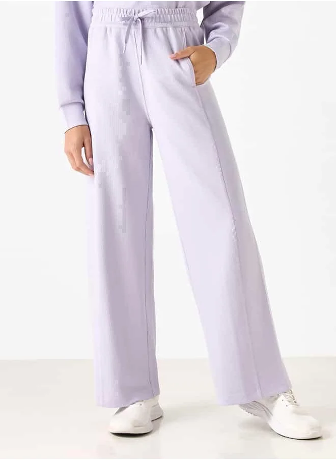 Kappa Kappa Panelled Pants with Drawstring Closure and Pockets