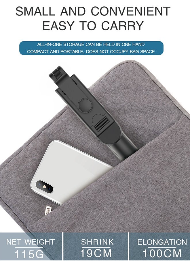 Generic - Portable Tripod,Selfie stick,Cell Phone Holder with Light and Remote Control - Image 1