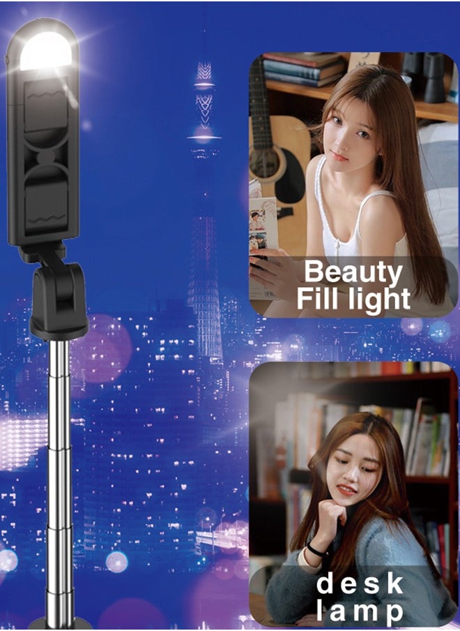 Generic - Portable Tripod,Selfie stick,Cell Phone Holder with Light and Remote Control - Image 1