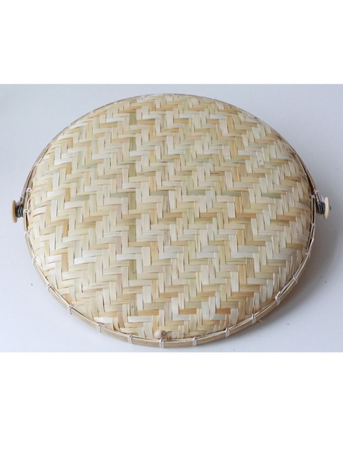 Bamboo Foldable Food Storage Baskets Hand-woven Food Serving Tent Dustproof Picnic Mesh Net Cover  - Image 5