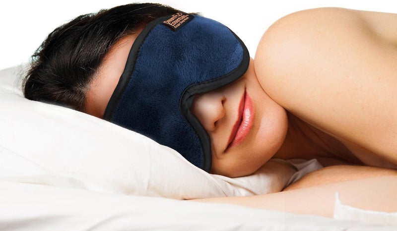 Dream Essentials Escape 3D Sleep Mask with Earplugs and Carry Pouch - Navy Blue - Image 3