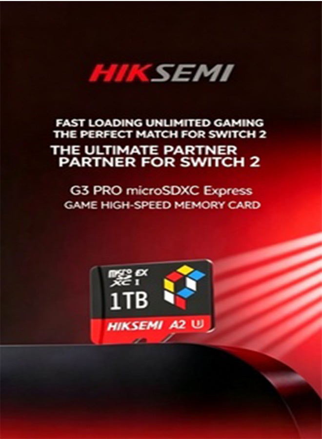 HIKSEMI G3 PRO 1TB microSDXC Express A2 Game Memory Card, PCIe Gen3 High Speed TF Card, Up to 900MB/s Read Speed, Backward Compatible Micro SD Express Card Exclusively for Nintendo Switch 2 Handheld Game Console - Image 1