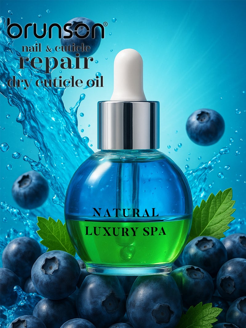 brunson زيت إصلاح الأظافر والجلد المحيط من برونسون، 30 مل – زيت مرطب ومغذي مزدوج الطبقات للجلد المحيط مع فيتامين E – زيت جلد محيط بجودة صالون للأظافر الجافة والهشة ونمو الأظافر – سريع الامتصاص وغير دهني - Image 2