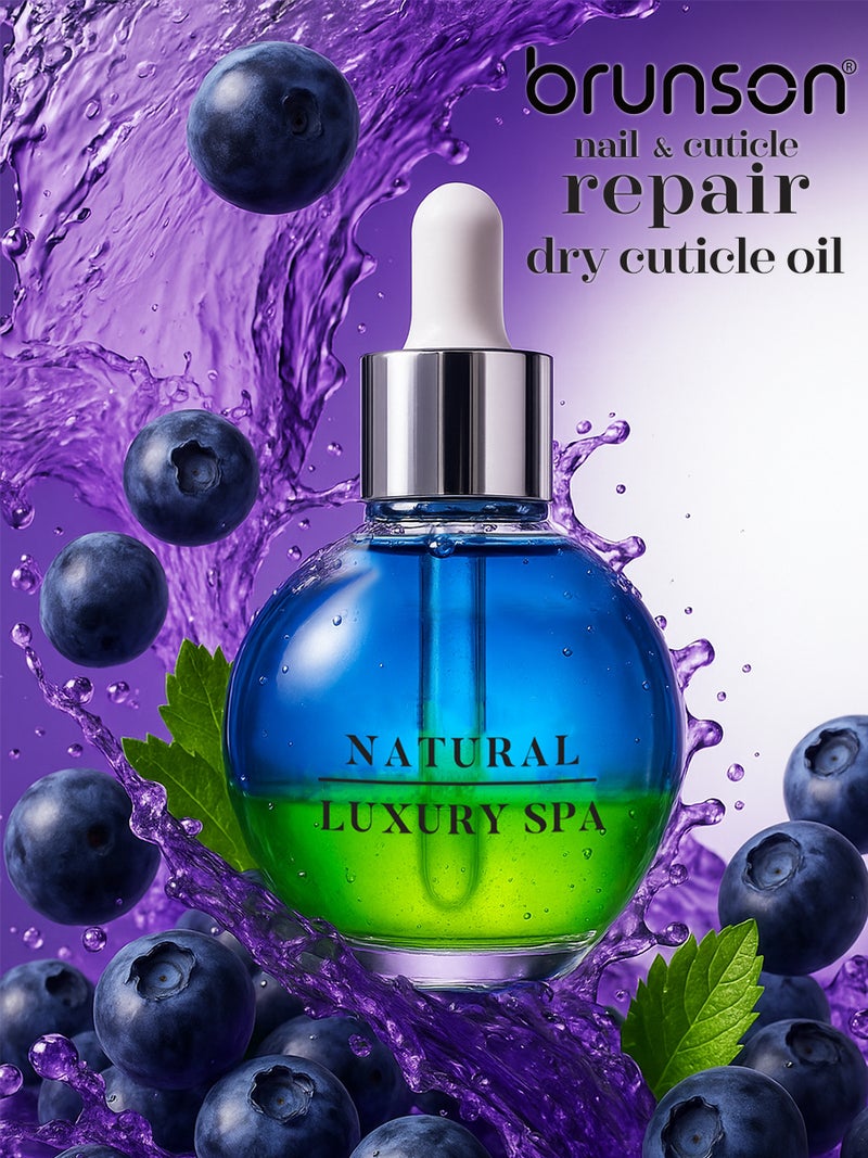 brunson زيت إصلاح الأظافر والجلد المحيط من برونسون، 30 مل – زيت مرطب ومغذي مزدوج الطبقات للجلد المحيط مع فيتامين E – زيت جلد محيط بجودة صالون للأظافر الجافة والهشة ونمو الأظافر – سريع الامتصاص وغير دهني - Image 3