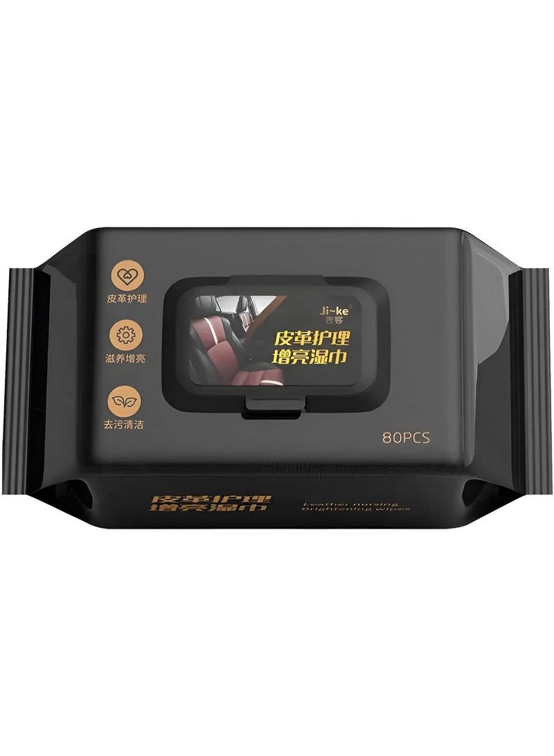 80-Pack Car Cleaning Wet Wipes | Wet Paper Wipes for Car Washing | Car Cleaning Accessories Complete Set for Interior and Exterior | Paper Wipes for Engine, Bike, Car, and Auto Care - 165 - Image 1