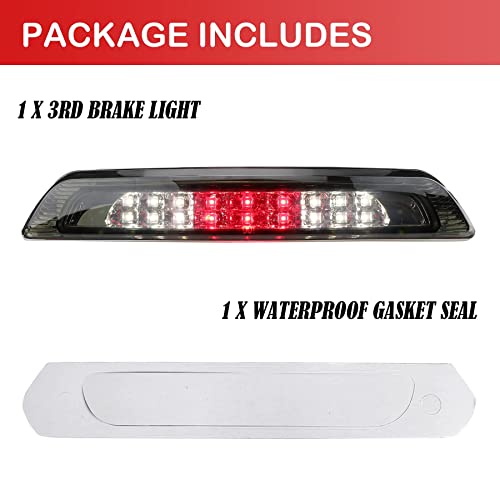 Gubebaili Smoke Lens LED Back Cab Third 3rd Brake Light Fit for Toyota Tundra 2007-2018, Waterproof High Mount Stop Light Rear Cargo Lamp - Image 4