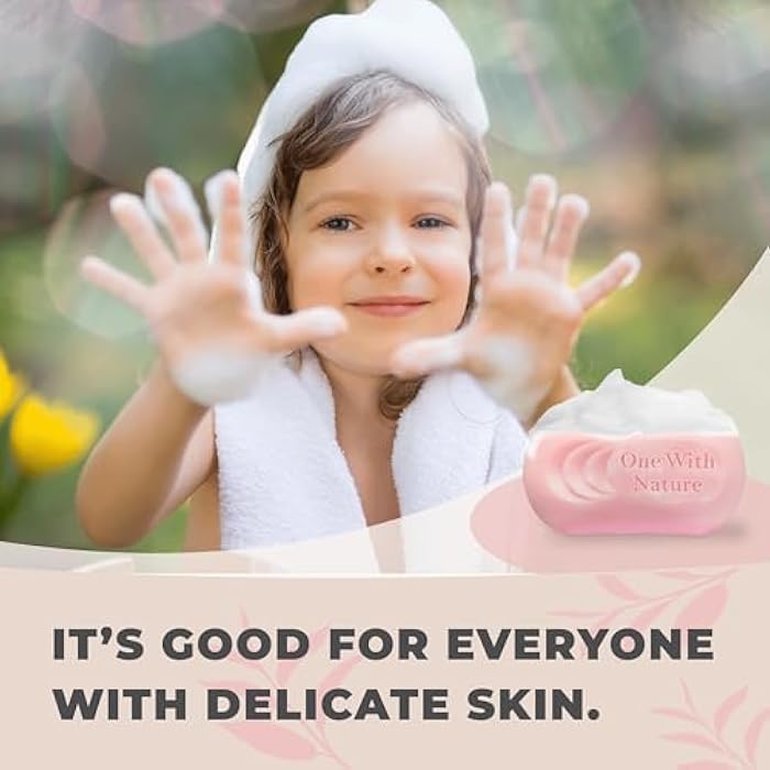 One With Nature Feminine Cleansing Bar, Rose Petal Fresh 3.5oz Bar 3Pack, Dermatologist Tested, Probiotics, Apple Cider Vinegar, Omega Fatty Acids, Oatmeal, Gentle Cleanser for Face, Body - Image 3