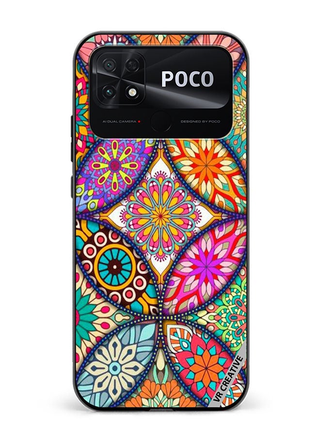 VR CREATIVE Protective Case Cover For Xiaomi Poco C40 Mandala Design Multicolour - Image 1