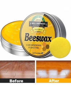WILLIAM WEIR Natural Beeswax- Furniture Polish Wood Seasoning Beeswax for Wood Polish and Conditioner Multipurpose Waterproof and Repair Wood Wax Wood Cleaner and Polish Furniture Wax 200g  - Image 1