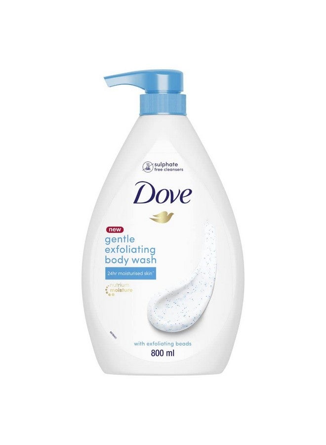 Dove Gentle Exfoliating Nourishing Body Wash, Mild Cleanser Moisturizes Skin, Balances Ph, For All Skin Type, 800 Ml (Packaging May Vary) - Image 1