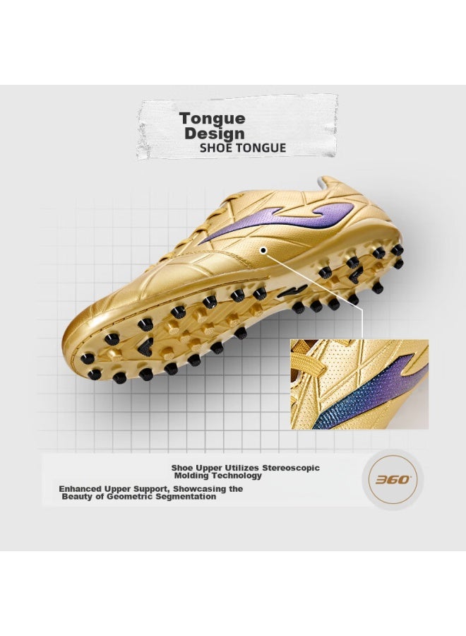 Joma Kangaroo Leather Men's Mg Short Studs Anti-slip Wear-resistant Professional Football Training Shoes Spanish Original Silver 42