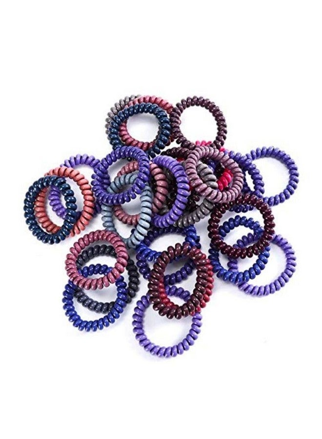 DN Creation Spiral Shape Ponytail Holder for Women, Hair Ties Gum Rubber Band Hair Rope Telephone Wire Hair Accessories - Set of 6 - Image 5
