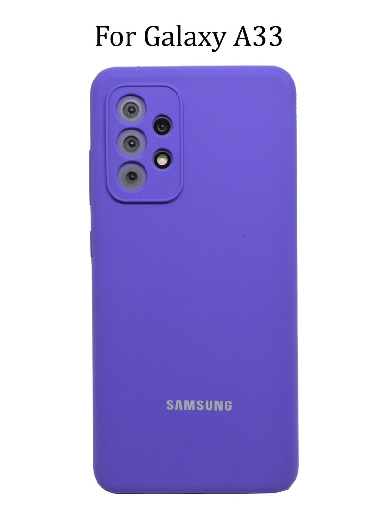 Galaxy Silicone Protective Cover for Samsung Galaxy A33 Slim Stylish Case with Inside Microfiber Lining - Image 1