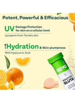 OZiva Bioactive Glutathione Tablets Radiant Skin  L Glutathione Hyaluronic Acid Vitamin C Skin Glow Anti Pigmentation Orange 15 Effervescent Tablets Pack of 1  - Image 3
