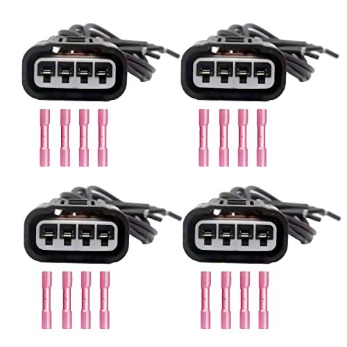AUTO OCCASION 4 Pack Ignition Coil Connectors Wiring Harness Replacement for CHEVROLET PONTIAC TOYOTA 90919-02244 90080-19015 90919-02239 - Image 1