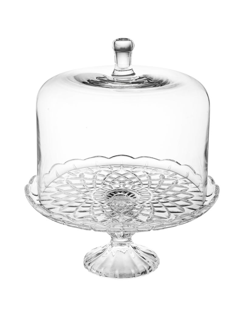 دانيا صحن كيك بقاعدة وغطاء من الزجاج - Image 1