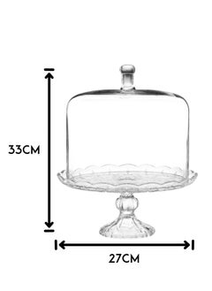 Dania Cake plate with glass base and lid  - Image 5