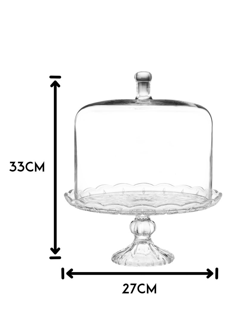 دانيا صحن كيك بقاعدة وغطاء من الزجاج - Image 5