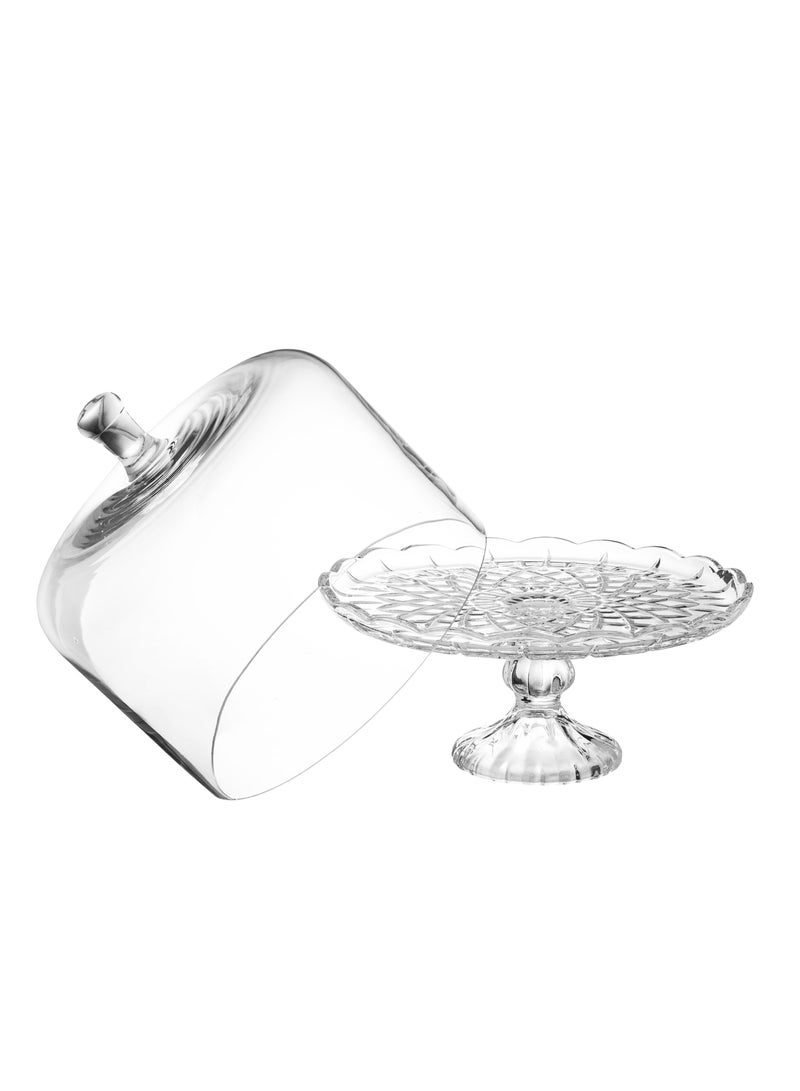 دانيا صحن كيك بقاعدة وغطاء من الزجاج - Image 3