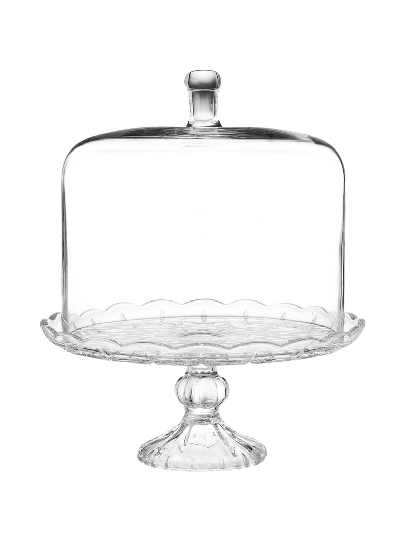 دانيا صحن كيك بقاعدة وغطاء من الزجاج - Image 2
