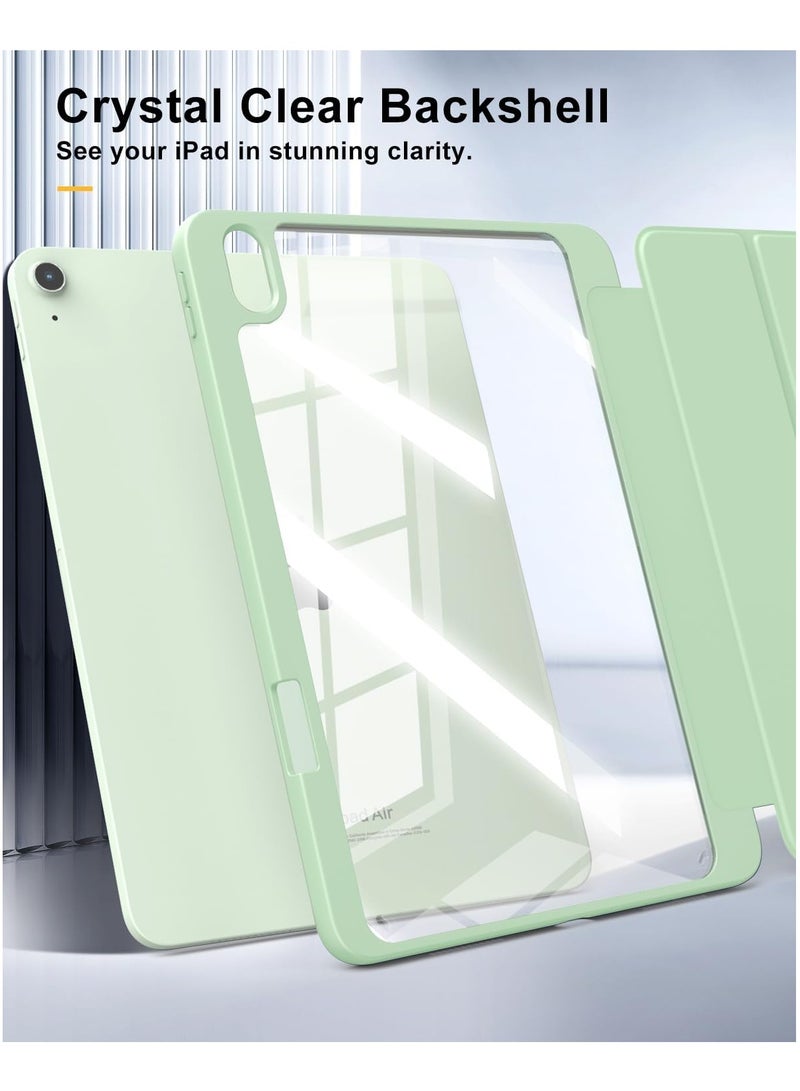DUSALA 2 in 1 Case for iPad Air 11 Inch (M3/M2-2025/2024) with Pencil Holder, iPad Air 5th/4th Generation Case (2022/2020) 10.9 Inch, Slim Protective Cover with Clear Back, Auto Wake/Sleep With Tempered Glass - Image 5