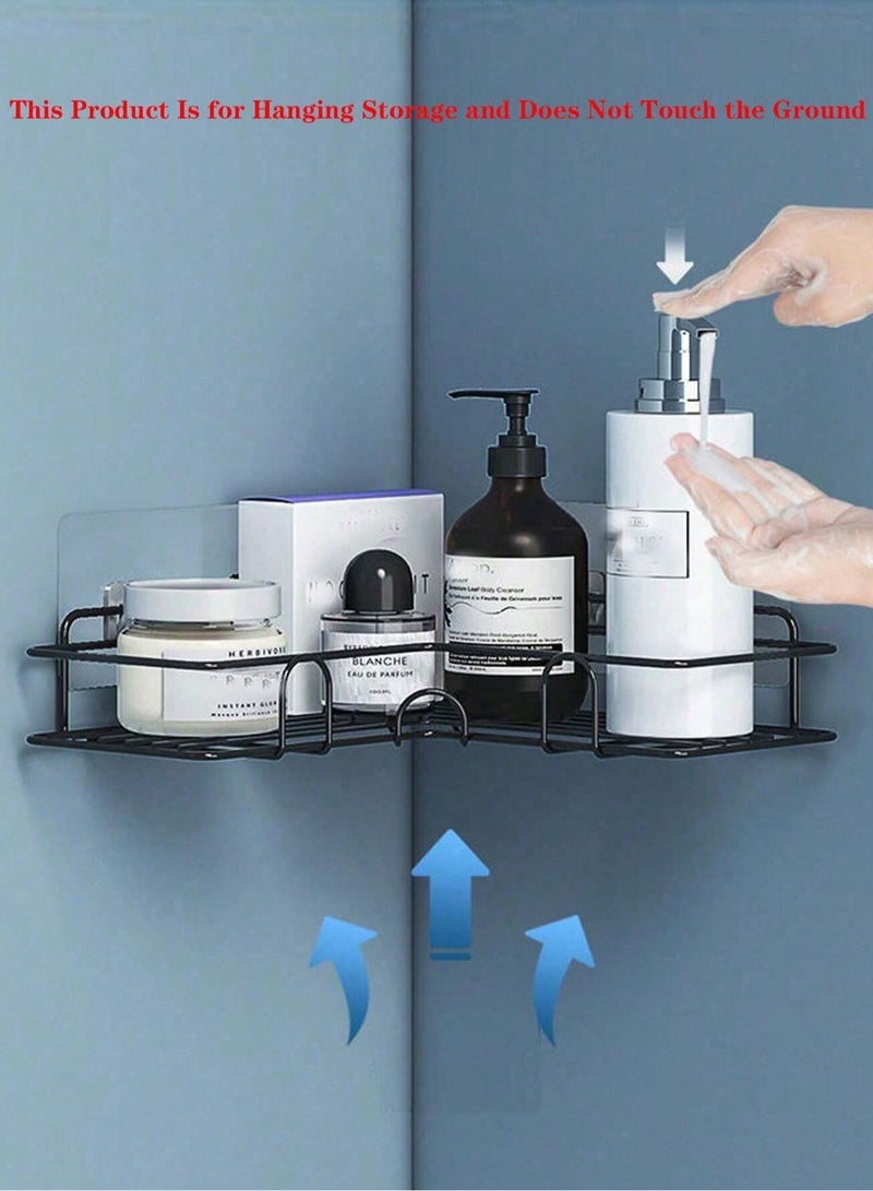 Triangular Bathroom Shelf Without Drilling, Shower Rack and Bathroom/Kitchen Storage Shelf, No-Drill Triangle Design, Single Piece  - Image 3