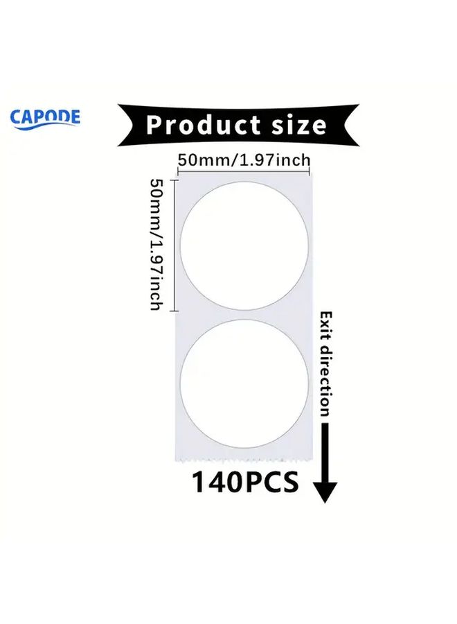 Label Roll 50x80mm 100Pcs White Multipurpose Self Adhesive Paper Labels - Image 2