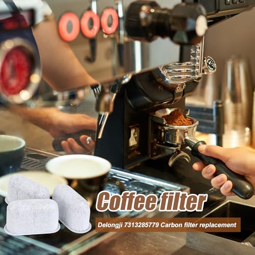 Gosknor 3pcs Coffee Maker Filter Replacement, Activated Charcoal Water Filter Espresso Coffee Machine Cafe Maker Carbon for Delonghi Accessories Compatible with 7313285779 - Image 5
