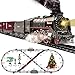 Hitish Train Set for Kids Electric Train Toys with Realistic Light Sounds Smoke Christmas Train Model Gifts for Toddlers Boys Girls Steam Locomotive Luxury Track 3 Truck Carriages - Image 2