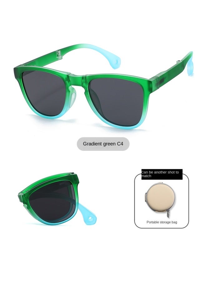 New Kidsren's Foldableing Large Square Frame Tr Frame Fashionable And Trendyy, Can Protect Against Sun And Uv Rays Kb685 - Image 1