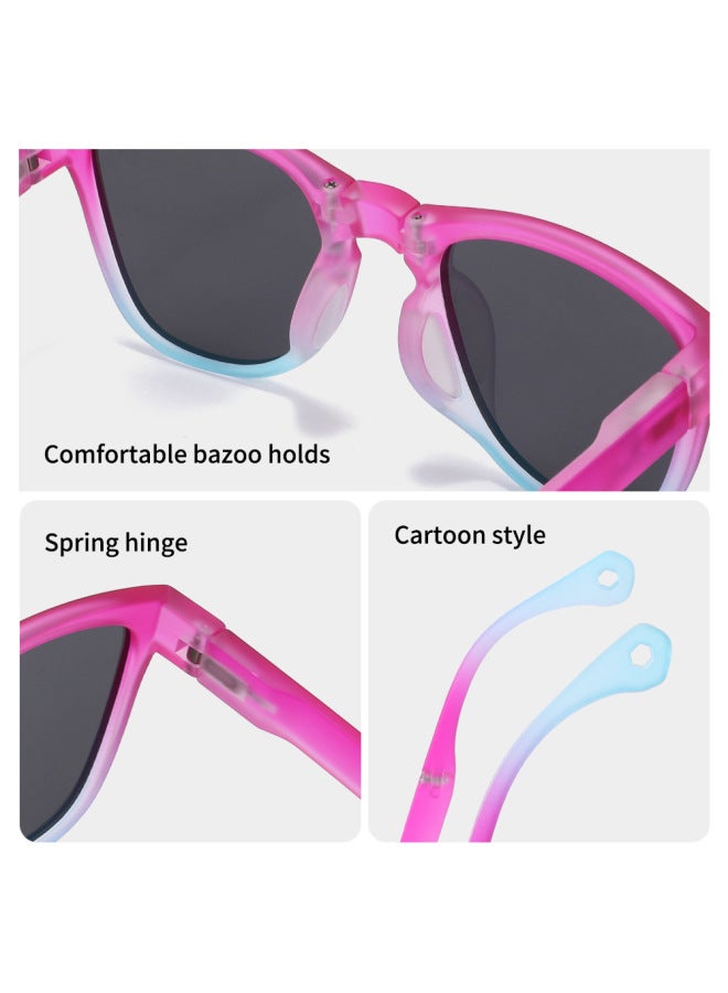 New Kidsren's Foldableing Large Square Frame Tr Frame Fashionable And Trendyy, Can Protect Against Sun And Uv Rays Kb685 - Image 3