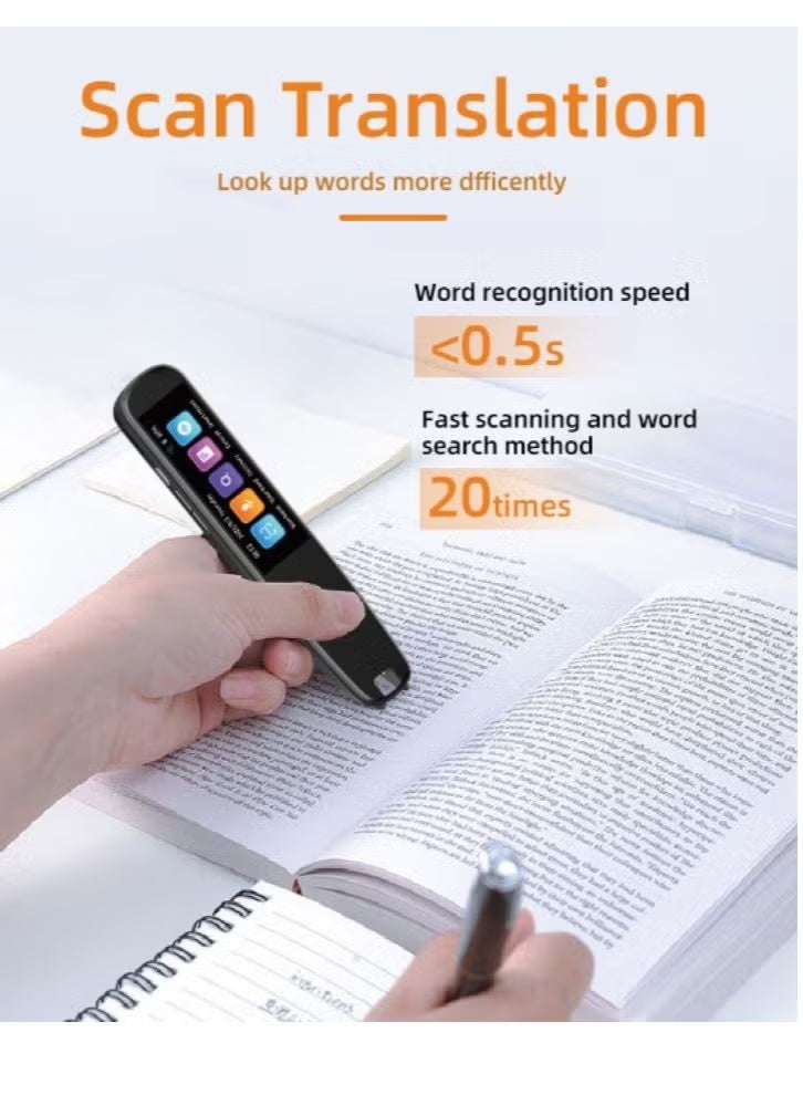 AI Language Translator Pen and Electronic Dictionary, Real-time Voice Translation in 134 Languages, Including Arabic, Supports Instant Offline/WiFi Translation, Equipped with Scanning Reading Function - Image 2