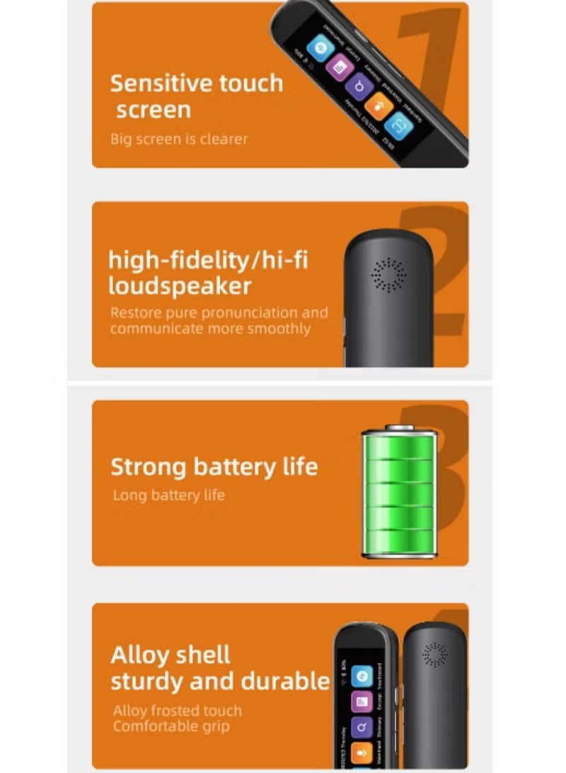 AI Language Translator Pen and Electronic Dictionary, Real-time Voice Translation in 134 Languages, Including Arabic, Supports Instant Offline/WiFi Translation, Equipped with Scanning Reading Function - Image 4