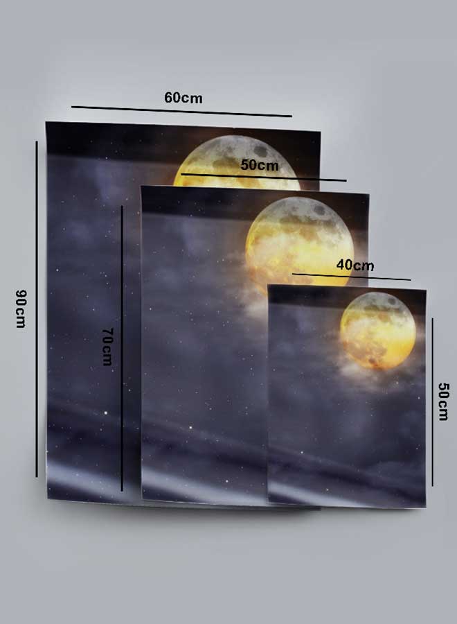 لوحة بوستر ديكور لوحة بدون فريم مع أربع قطع منفصلة من اللاصق ذو الوجهين تصميم نجوم ال المتلألئ غرفة النوم غرفة المعيشة وديكور المكتب - Image 4