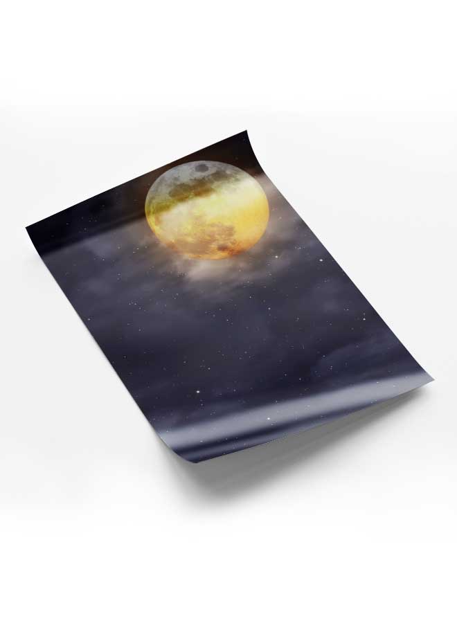 لوحة بوستر ديكور لوحة بدون فريم مع أربع قطع منفصلة من اللاصق ذو الوجهين تصميم نجوم ال المتلألئ غرفة النوم غرفة المعيشة وديكور المكتب - Image 1