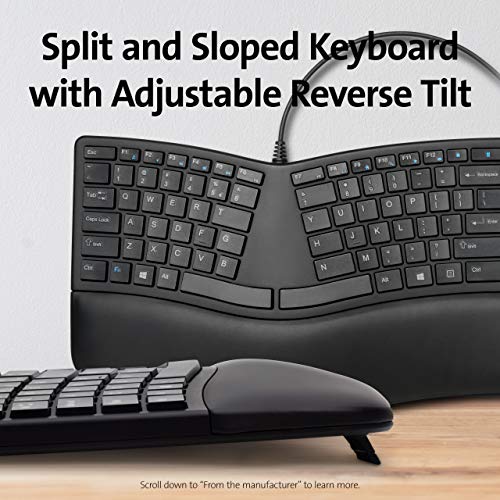 Kensington Pro Fit Ergonomic Wired Keyboard Black K75400US - Image 3