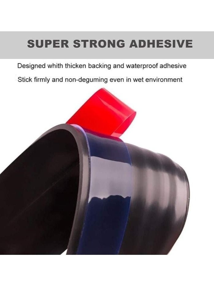 Door Draft Stopper, Bottom Seal For Exterior Interior Doors Blocker for Insects Dust Noise And Weather Stripping 2”W x 39”L-BLACK. - Image 3