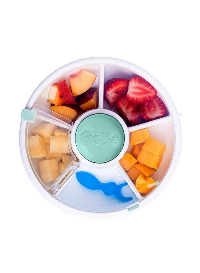 GOBE Kids Snack Spinner Bundle With Hand Strap And Sticker Sheet Reusable Snack Container With 5 Compartment Dispenser And Lid ; Bpa And Pvc Free ; Dishwasher Safe ; No Spill Leakproof - Image 2