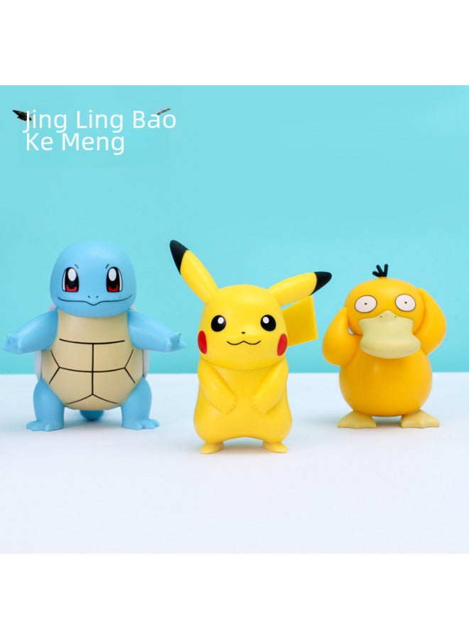 Genuine Licensed Baokemeng Pikachu Sleeping Blind Box Ornaments Kodak Duck Small Fire Dragon Jenny Turtle Pokemon-Color:Pikachu Station Sitting Position One Each  - Image 3